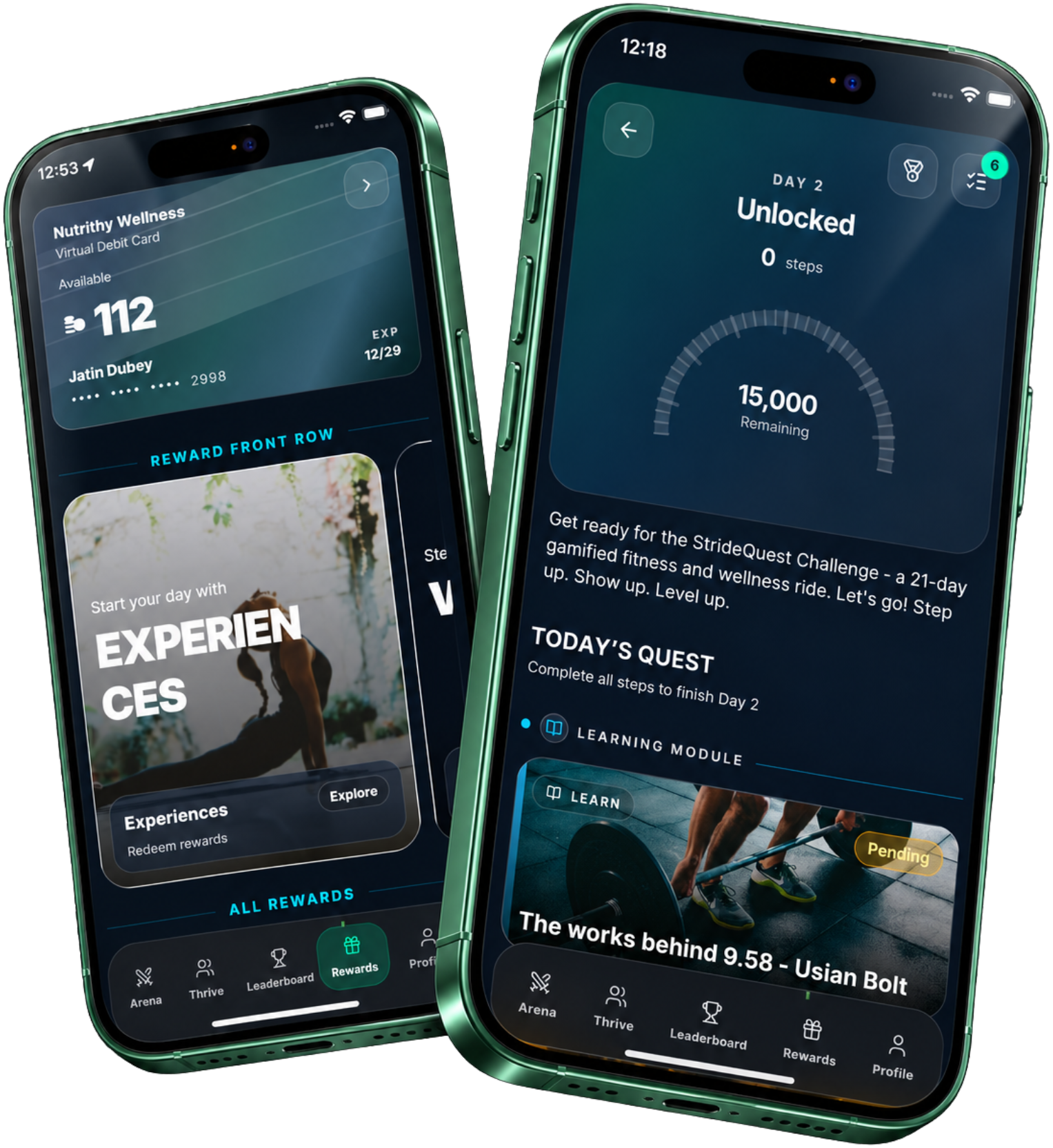 Stride Quest platform app mockup